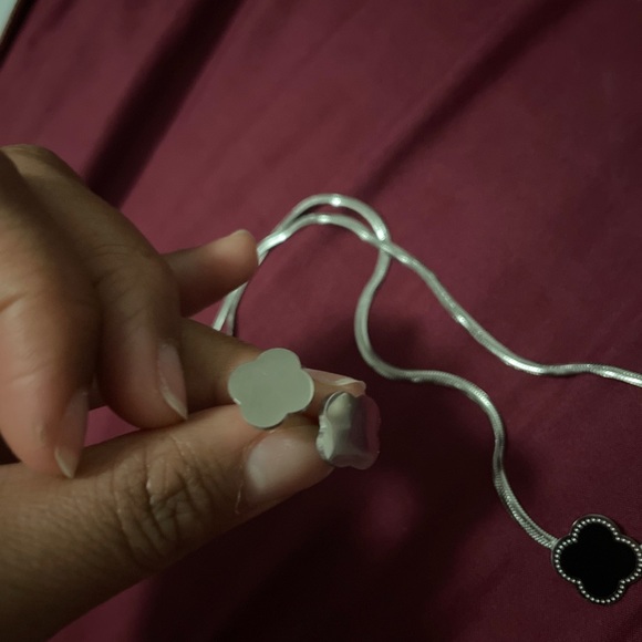 925 Alhambra silver necklace set - Picture 9 of 11